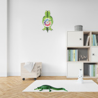 Detské kyvadlové hodiny MPM Fernse krokodíl 4468.C, 55cm
